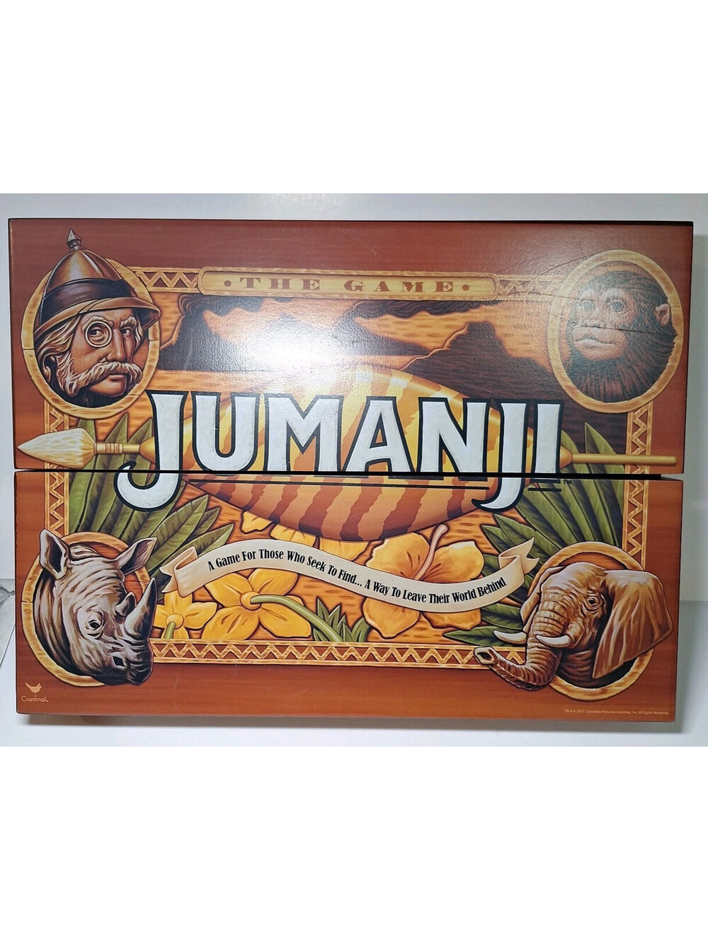 JUMANJI The Game Wooden Box Deluxe Edition Board Game Complete